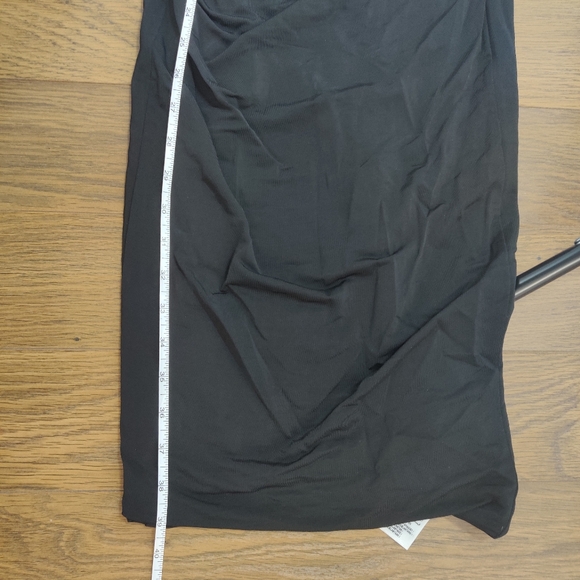 Marciano Elegant Black Ruching Cut-Out Dress - Batwing Sleeve, Bodycon Fit, XS - Picture 8 of 9